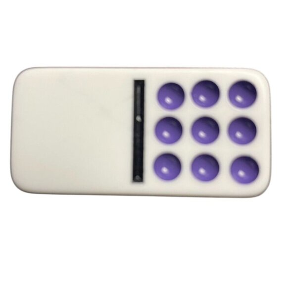 Double Twelve Dominoes Replacement Tile 0 9 Color Dot mq - Picture 1 of 3